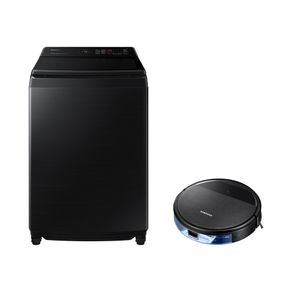 Lavadora Smart Samsung Digital Inverter WA17CG Black 17kg 220V + Aspirador Robô com conectividade Wi-FI Combo