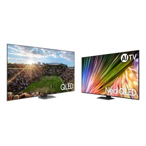 Smart TV 98 polegadas QLED Super Big 4K 98Q80C 2023 + AI TV 55" Neo QLED 4K 55QN85D 2024 Combo