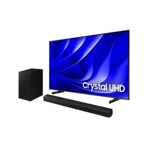 Smart Big TV 75" Crystal UHD 4K 75DU8000 2024 + Soundbar HW-B550/ZD Combo