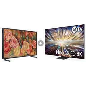 Samsung AI TV 65" Neo QLED 8K 65QN800D 2024 + Smart TV 32" QLED The Frame 32LS03C Combo