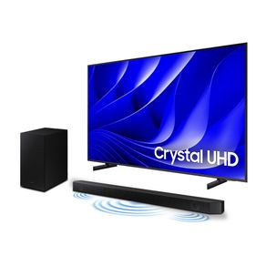 Smart Big TV 85" Crystal UHD 4K 85DU8000 2024 + Soundbar HW-Q600C Combo