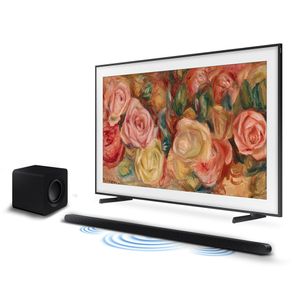 Desconto para comprar Combo Samsung Smart TV 75" QLED 4K The Frame 75LS03D + Soundbar HW-S800D Combo