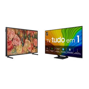 Desconto para comprar Samsung Smart Big TV 85" QLED 4K 85Q70D 2024 + Smart TV 32" QLED The Frame 32LS03C Combo