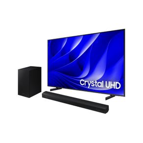Desconto para comprar Smart Big TV 75" Crystal UHD 4K 75DU8000 2024 + Soundbar HW-B550/ZD Combo