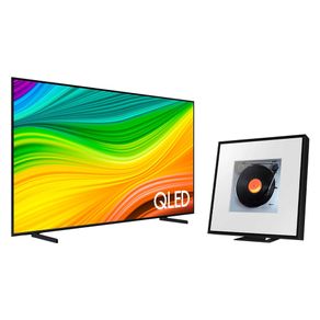 Desconto para comprar Smart Big TV 75" QLED 4K 75Q60D 2024 + Music Frame LS60D Combo