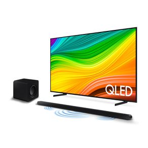 Desconto para comprar Smart TV 65" QLED 4K 65Q60D 2024 + Soundbar HW-S800D Combo