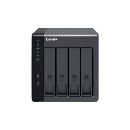 NAS QNAP 4 baias TR-004-BR (1x USB 3.2 Gen 1 Type-C, Gabinete de Expansão Direta, sem discos)