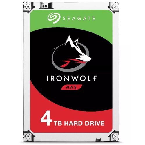 HD 4TB SATA3 Seagate IronWolf - ST4000VN006 (3,5pol, 6Gb/s, 5.400 RPM, 256MB Cache)