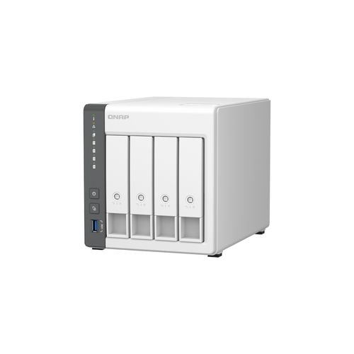 NAS QNAP 4 baias TS-433-4G-BR (ARM 4-core Cortex-A55, 4GB DDR4, 1x 2.5GbE LAN, 1x Gbe LAN, sem discos)