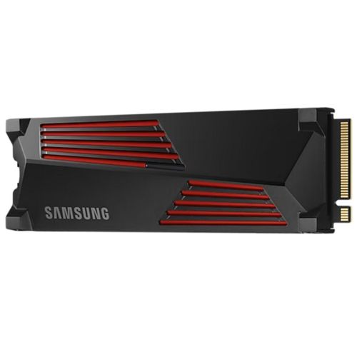SSD - M.2 (PCIe NVMe) 1TB P/ PS5 - Samsung 990 Pro - MZ-V9P1T0CW (Gen4, NVMe 2.0, MLC, c/Dissipador)