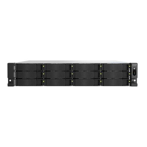 NAS QNAP 12 baias TS-h1277AXU-RP-R5-16G-BR (AMD Ryzen 5 7000 series 6-core, 16GB DDR5, 2x Gigabit 2x LAN 10x2 10 Gigabit SFP, s/ HD)