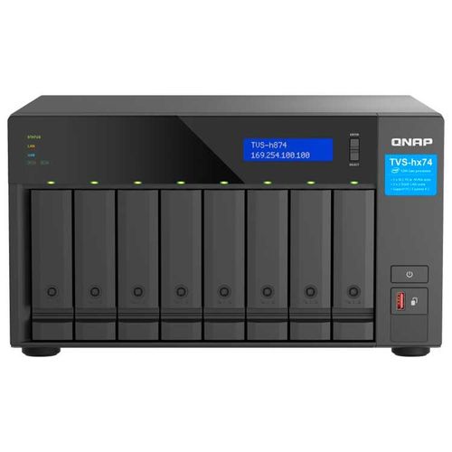 NAS QNAP 8 baias TVS-h874-i5-32G-BR (Intel Core i5, 32GB DDR4, 2x Gigabit 2x LAN 10x2 10 Gigabit SFP, s/ HD)