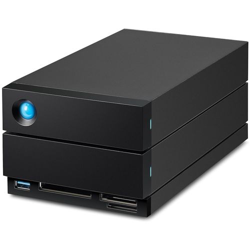 HD Externo 16TB USB 3.2 LaCie 2big Dock - STLG16000400 (USB-C 3.2, Thunderbolt 3, 2x IronWolf Pro em RAID, DP, Rescue)