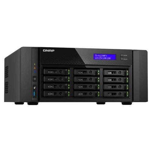 NAS QNAP 12 baias TS-h1290FX-7302P-128G-BR (AMD EPYC 7302P 16C/32T, 128GB DDR4, 2 x 2.5GbE, 2 x 25GbE SFP28, s/ HD)