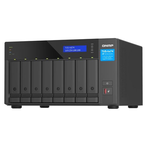 NAS QNAP 8 baias TVS-h874T-i7-32G-BR (Intel Core i7, 32GB DDR4, 2x Gigabit 2x LAN 10x2 10 Gigabit SFP, s/ HD)