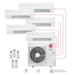 Ar condicionado Multi Split Inverter 5 ambientes ( 1via 3X 9.000BTUS, 1X 12.000BTUs, 1X 24.000BTUs) Quente/Frio WiFi integrado - E5Q4807.OBS