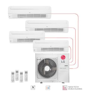 4 Ambientes (Cassete 1 Via 2x9, 2x24) Quente/Frio, WiFi, 220V , Ar Condicionado Multi Split - E4Q4808.OBS
