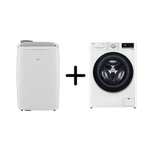 Combo Lava e Seca LG Smart VC4 12kg Branca  220V  + Ar Portátil 127V - LP1419IVSI.CV5013