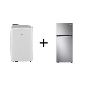 Combo LG Ar Portátil 127V + Geladeira Frost Free Inverter 395L Inox Look 127V - LP1419IVSI.B392P1