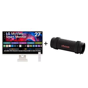 Monitor LG MyView Smart  27SR73U-W Tela IPS 4K 27" + Caixa de Som Bluetooth LG xboom Grab by will.i.am - East LA   - 27SR73.GRAB