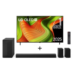 Smart TV LG OLED AI B5 4K de 65" 2025 + SoundBar S60TR 5.1 Canais, Bluetooth 5.3, Dolby Digital - OLED65B5.S60TR