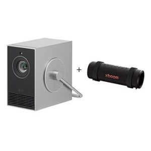 Projetor LG CineBeam Q 4K UHD Laser, até 120” + Caixa de Som Bluetooth LG xboom Grab by will.i.am - East LA   - HU710P.GRAB