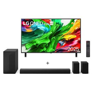 Combo Smart TV LG QNED AI 4K QNED85 de 55 polegadas 2025 + SoundBar S60TR 5.1 Canais, Bluetooth 5.3, Dolby Digital  - 55QNED85AS.S60T