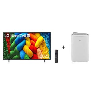  Ar Condicionado Portátil LG 14.000 Frio 127V + Smart TV LG NanoCell AI 4K NANO80 de 55"  - LP1419.55NANO8