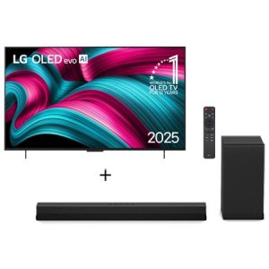 Combo Smart TV LG OLED evo AI C5 4K de 42 polegadas 2025 + Soundbar S40T 300W RMS, 2.1 Canais, Dolby Digital - OLED42C5.S40T