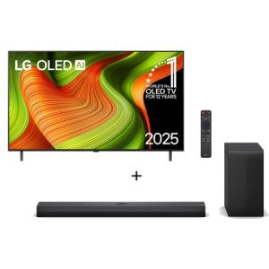 Combo Smart TV LG OLED AI B5 4K de 55 polegadas 2025 + Soundbar LG S70TY Dolby Atmos, Canais 3.1.1 e 400W RMS - OLED55B5.S70TY
