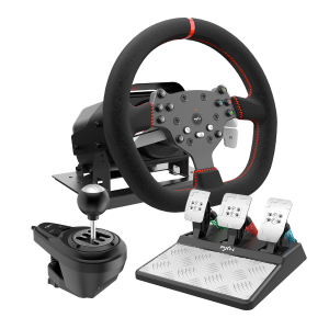 Kit Simulador de Corrida PXN V10 Force Feedback + Câmbio +Pedais Acelerador, Freio e Embreagem