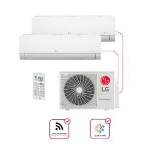 2 Ambientes (Hiwall 2x12) Quente/Frio, WiFi, 220V , Ar Condicionado Multi Split - E2Q1810.OBS
