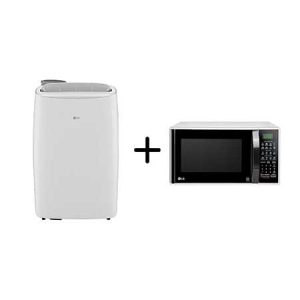 Combo LG Ar Portátil 127V  +  Micro-ondas Solo 30L com revestimento EasyClean™  220V - LP1419IVSI.MS3092