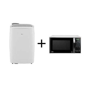 Combo LG Ar Portátil 127V  + Micro-ondas Solo 30L com revestimento EasyClean™ 127V - LP1419IVSI.MS3091