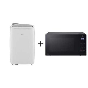 Combo LG Ar Portátil 127V + Micro-ondas LG NeoChef 30 litros Preto Limpa Fácil 220V - LP1419IVSI.MS303