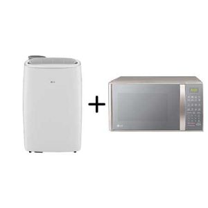 Combo LG Ar Portátil 127V  + Micro-ondas LG 30 litros Prata Limpa Fácil 220V - LP1419IVSI.MS3041