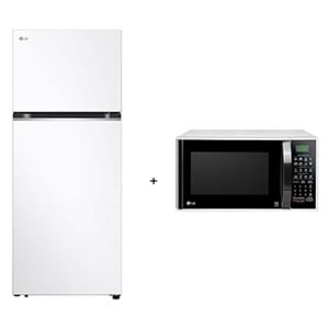 Combo LG Geladeira Frost Free Inverter 395L Duplex Branca 220V + Micro-ondas 30L EasyClean™ Branco 220V - B392PQWB.3091BC