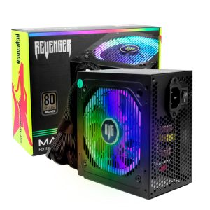 Fonte Gaming ATX 550W Revenger Maximus RGB 80 Plus Ultra-Silenciosa PFC - FO-MAX01RGB