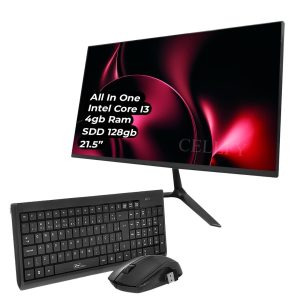 Computador Completo All In One Knup I3 Tela 21,5" 128GB Mouse Teclado Sem Fio - KIT-G-AI02