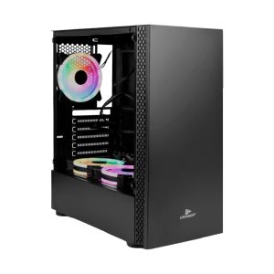 Gabinete Gamer Mid Tower Grasep RGB 3 Fans Vidro Temperado USB 3.0 - D-ATX13
