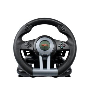 Kit Simulador de Corrida PXN V3PRO Volante Com Paddle Shift + Pedais Analógicos Freio e Acelerador - Preto