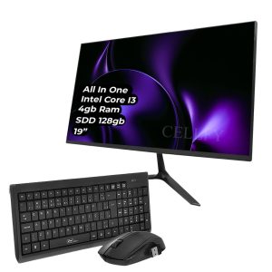 Kit Computador All In One Knup I3 Tela 19" 128GB Mouse Teclado Sem Fio - KIT-G-AI01