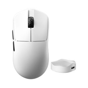 Mouse Gamer Scyrox Sem Fio Ultraleve 40g 8K Polling Rate E Sensor Pixart 3950 30000 DPI - ZD-V6 - Branco