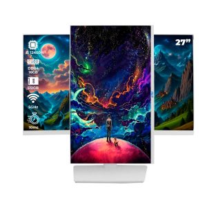 All in One 27 Polegadas Aitek Tela IPS, Intel i5 e 16GB Máxima Produtividade Altura Ajustável Pivote - AIO-27125WPRO