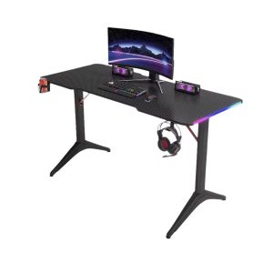 Mesa Gamer RGB 120cm com Porta Copos e Suporte Headset Aitek Estrutura Reforçada - DELTA-M1203Y