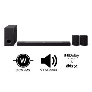 LG Home Theater Soundbar S95TR com alto-falantes traseiros e som surround com configuração de canais 9.1.5 - S95TR