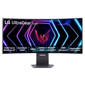 Monitor Gamer LG UltraGear 39GS95QE - OLED Curvo 39”, QHD, 240Hz, 0,03ms (GtG), NVIDIA G-SYNC, AMD FreeSync Premium Pro, HDR400 Trueblack - 39GS95QE-B