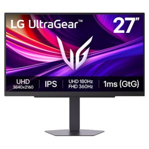 Monitor LG UltraGear™ 27G810A-B, Tela IPS 4K FHD 27", 1ms (GtG), Dual-Mode (180Hz ↔ 360Hz), NVIDIA G-SYNC, AMD FreeSync, DisplayHDR™ 400, DCI-P3 95% - 27G810A-B